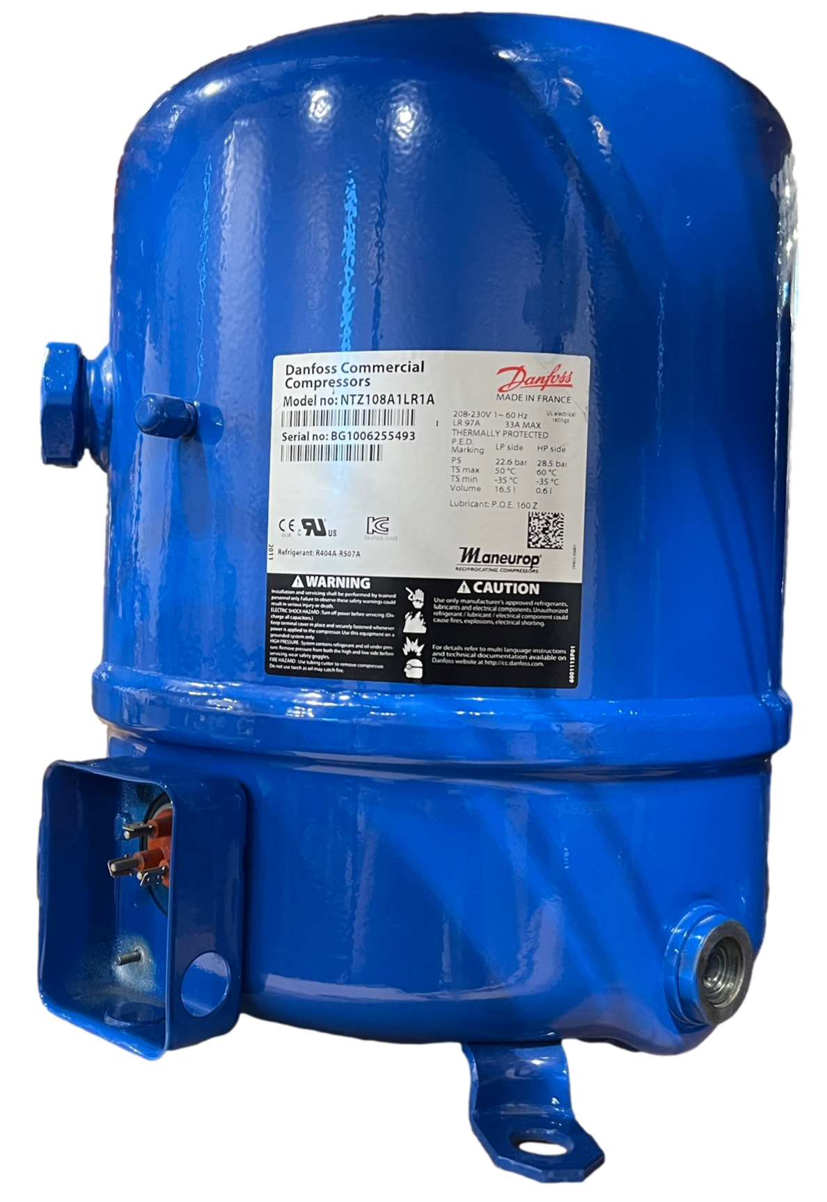 COMPRESSOR 3HP 3PHZ (NTZ108A3LR1B) (BOXED)